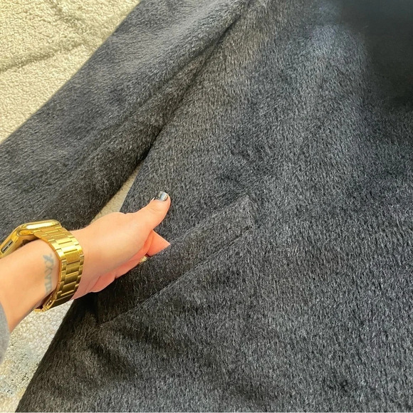 Cole Hahn coat black alpaca wool jacket pea coat 8 - Picture 8 of 13